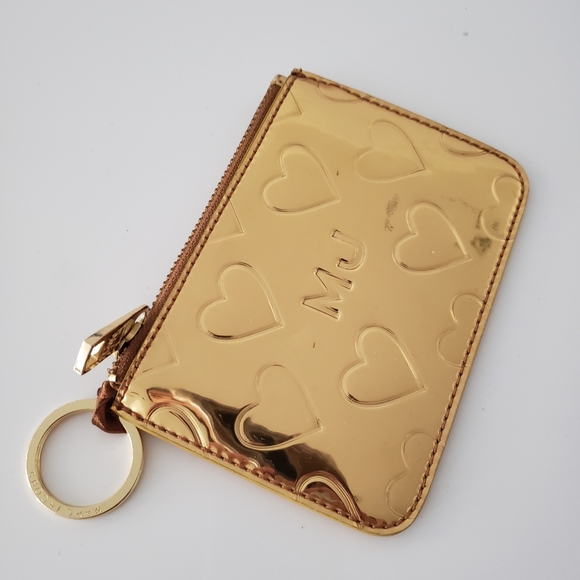Marc by Marc Jacob MIRROR HEART Wristlet Pouch GOLD - Picture 6 of 6